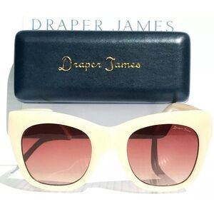 NEW Draper James ELOISE Ivory & Brown Designer Women's Sunglass SU 0032 91